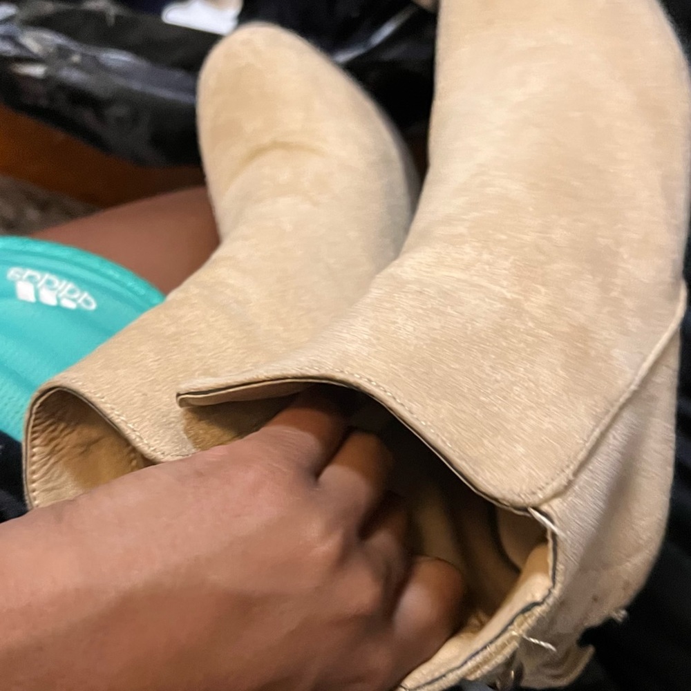 Tan booties